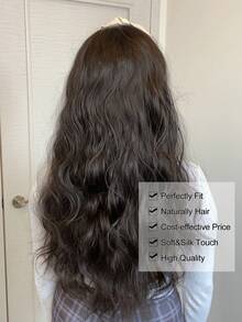 24-Inch Long Curly Wig, Removable Headband Wig, Synthetic Fiber Wig, Natural Big Loose Waves, Half Wig - Multicolor - View 6