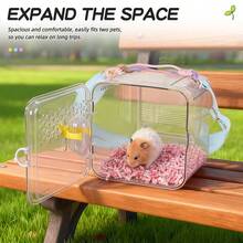 Hamster Travel Cage Bird Carrier Breathable Easy To Clean Square Small Pet Travel Cage Rat Carrier For Hamster Rat Sugar Glider Hedgehog - View 9