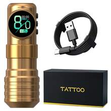 Kiss Of Dragon قطعة واحدة F170 قلم آلة وشم لاسلكي، بطارية 1900mAh، ضربة 3.5mm، محرك دوار مباشر مع شاشة LED رقمية، وضع عمل النقاط لفناني الوشم المبتدئين - متعدد الألوان - مشاهدة 11