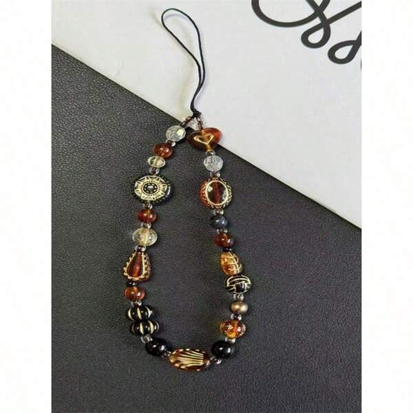 1 pieza Cordón para teléfono a prueba de golpes con flor de lirio exótica, decoración de muñeca de moda, cadena para teléfono con cuentas, adecuado para exteriores, viajes, compras, gran regalo para madres, familia, amigos, cumpleaños, vacaciones, compatible con Android y la mayoría de teléfonos inteligentes, regalo de primavera