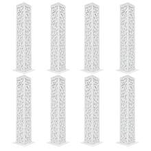 8 Pcs Flower Columns, 120cm/47.24 Inch Tall Carved Hollow-Out Wedding Basket Set, Auspicious Cloud Pattern, Flower Displays, Wedding Decorations, Birthday Parties - White - View 12