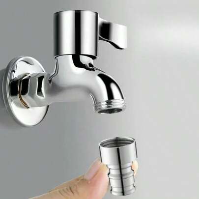 Extended Single Cold Wall Mounted Faucet, Suitable For Laundry Sink, Mop Sink, Kitchen Sink, Balcony, Outdoor Yard Watering, Multi-Functional Tap, Crafted For Practicality And Durability