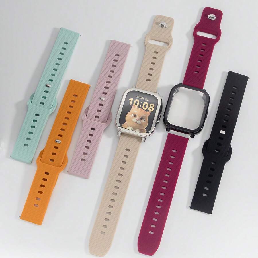 Case+Soft Silicone Strap For Watch 5 Active Band TPU Soft Case Screen Protector Compatible With Watch 5 Lite Sports Band