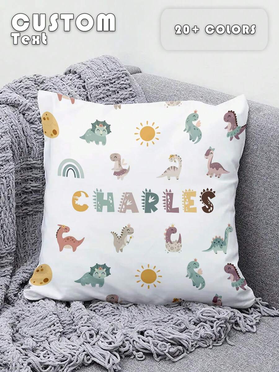 1个可定制个性化文字印花双面抱枕套，适合母亲节、父亲节、感恩节、教师节等节日。可自行设计图案，是馈赠亲朋好友的绝佳礼物。 - 白色 - 查看 1