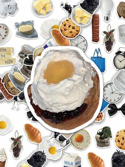 50pcs Fun Stickers - Easy To Peel And Apply Perfect For Scrapbooks, Thermoses, Books, Bicycles, Pencil Cases, Bumper Stickers, Stationery Labels, And Decorative Decals. High Quality, Ideal For Winter And New Year Use.