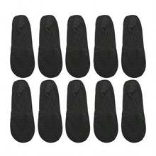 1/5/10 双女士夏季蕾丝隐形船型网眼薄拖鞋女式踝部硅胶隐形防滑袜 - 彩色 - 查看 11