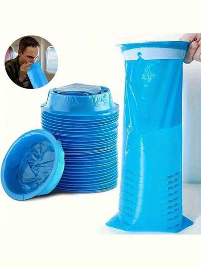20/10/8/5/1pcs Disposable Vomit Bags, Leak-Proof Emesis Bags, Travel Motion Sickness Nausea Bags, Suitable For Adults, Cleaning Supplies, Household Tools, Vomit Bags, One-Time Diarrhea & Vomiting Emergency Handling Kit For Travel Motion Sickness, Leak-Proof Design Car And Travel Vomit Bags, Travel Accessories, Travel Essentials