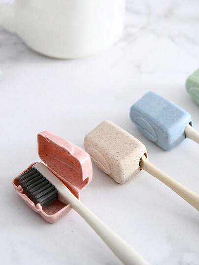 1/4/8 Estuches portátiles para cepillo de dientes, cajas de almacenamiento de cepillos de dientes a prueba de polvo e higiénicas, cajas de almacenamiento de artículos de aseo para viajes, accesorios de viaje. Compactos y ligeros, adecuados para el inicio del colegio, uso doméstico, campamento al aire libre y viajes como artículos esenciales.