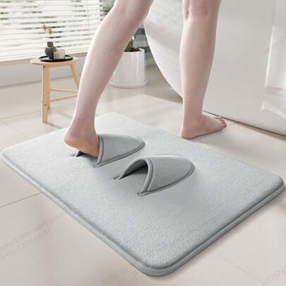1. Thảm trải sàn bằng vải lông san hô, thảm phòng tắm bằng mút hoạt tính mềm mại với thiết kế chống trơn trượt, thảm chuyên dụng thấm hút chống trơn trượt cho vòi sen/bồn tắm, thảm cửa chống trơn trượt, thảm lót chân phòng tắm đơn giản màu trơn, thảm xốp dày, thảm phòng tắm.