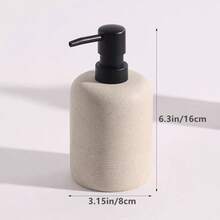 1件树脂浴室配件套装，浴室配件，浴室套装，牙刷架，皂液器，漱口杯，梳妆托盘，皂盒，浴室储物罐，台面收纳架，仿石浴室装饰 - 米色 - 查看 19