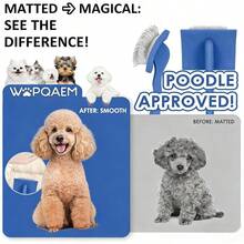 Slicker Brush For Dogs,  Pin Dog Brush For Cockapoo Cavapoo Doodles Poodles Goldendoodle Labradoodle - Blue - View 2