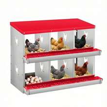 Egg Handling Supplies - 紅色6格隔間 - 查看 1