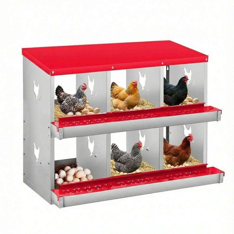 Egg Handling Supplies - 紅色6格隔間 - 查看 1