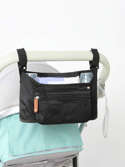 1pc Universal Baby Stroller Hanging Bag, Large Capacity Storage Basket Accessory For Pram, Stroller, Pushchair