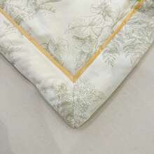 1 pieza Edredón/Edredón de aire acondicionado de verano con patrón de mariposa de boceto botánico, estilo minimalista de boceto, textura suave y sedosa de poliéster, suave y transpirable, adecuado para dormitorio, hogar, siesta, dormitorio, hotel y hostal - Verde claro - Ver 11