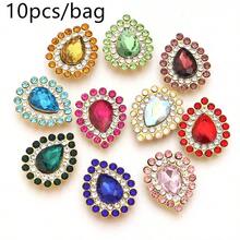 10pcs/Pack Iron-Based Acrylic Hand-Sewn Rhinestones, Shiny Water Drop Shaped Rhinestones 7X10mm For Crown Jewelry DIY, Flat Bottom - Water Droplet Rhinestone - View 13