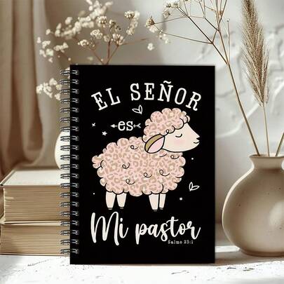 DANPERJI מחברת ספירלה בגודל A5 עם פסוקי תנ"ך נוצריים הומוריסטיים בספרדית, יחידה אחת, יומן משרדי/משפחתי, יומן מתנה מקסיקני, יומן תפילה, מארגן אישי