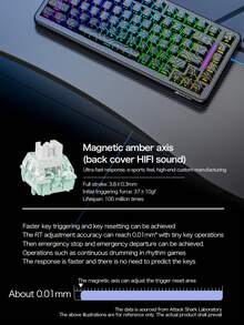 X82PRO 三模式 RGB 磁轴机械键盘，8K 无线蓝牙键盘 - 查看 4