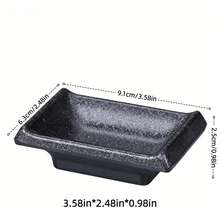 1pc New Black Carbon Fiber Long Plate, Sauce Dish, Rectangular Plate, Oval Plate, 3-Compartment Plate / Melamine Tableware, Material, Clear Carbon Fiber Texture, Minimalist Design, Versatile, Wear-Resistant, Scratch-Resistant, Impact-Resistant, Easy To Clean, Suitable For Home And Restaurant - Black Carbon Fiber - View 4