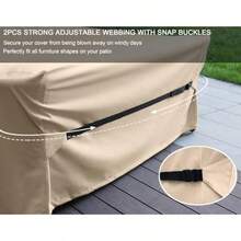 Juego de fundas para muebles de patio impermeables juegos de conversación para patio funda para sofá seccional al aire última intervensión juego de mesa y sillas fundas de mesa y sillas - Beis - Ver 5