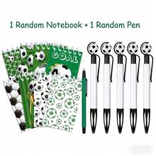 1 Soccer Pen, 1 Soccer Notebook, 1 Soccer Notebook, Soccer Pen Set, Random Soccer Theme Set: Ball Ballpoint Pen And Memo Pad, Mini Spiral Notebook Gift Bag Filling, Suitable For Teacher Classroom Rewards, Birthday And Graduation Gifts - Sets - View 11