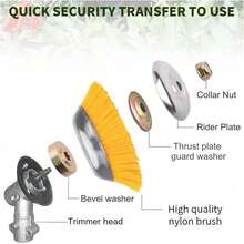 8 Inch Nylon Brushcutter Strimmer Brush Head For Moss And Path  Removal UK - A - View 8