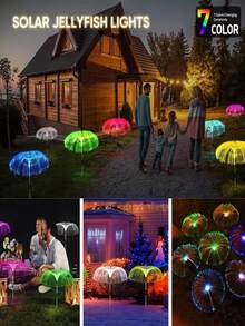 Đèn hình sứa năng lượng mặt trời, đèn LED hình sứa 3 lớp sợi quang ngoài trời, đèn trang trí sân vườn chống thấm nước, thích hợp cho vườn, sân, ban công, bãi cỏ, ngày lễ, tiệc tùng và trang trí nhà cửa. - Đèn sứa năng lượng mặt trời - Xem 7