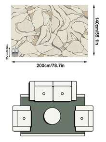 1 pièce, Style nordique - Minimaliste moderne - Tapis de sol à motif géométrique abstrait en marbre, Palette de couleurs claires, Marocain - Matériau en fausse laine classique, Tapis de maison, Convient pour le salon, la chambre à coucher, le dortoir, l'entrée, le patio, lavable en machine, grand tapis de saison, décoration d'intérieur esthétique - Multicolore - Voir 16