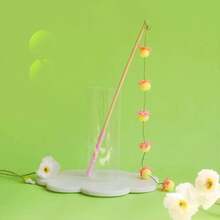 1pc Tomato Shaped Cat Teaser Wand Toy With Bell, Felt Material Pet Toy - Multicolor - View 9