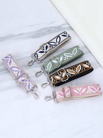 波西米亚风叶子刺绣包带，可调节肩带