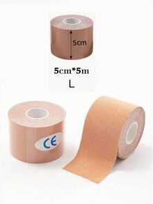 1 Cuộn Băng Nâng Ngực Vô Hình Nhiều Kích Cỡ, Nhiều Kiểu Dáng Có Sẵn, Chất Liệu Cotton-Polyester, Vải Co Giãn Thoáng Khí, Thích Hợp Cho Phụ Nữ Đi Tiệc, Kỳ Nghỉ và Sử Dụng Hàng Ngày, Miếng Dán Nâng Ngực Tự Dính, Miếng Dán Đệm Dây Áo Ngực Cho Nữ - Màu be - Xem 5