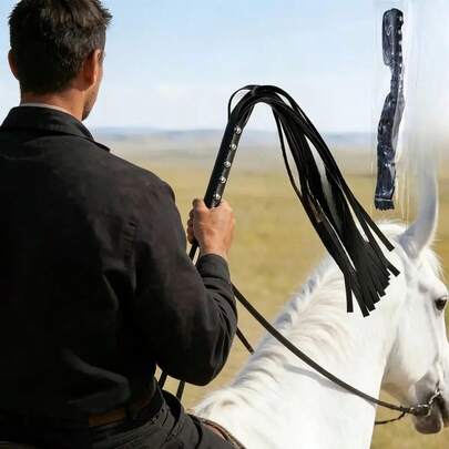 1pc Entry-Level Equestrian Short Whip. Comfortable And Easy To Handle. Decorative, Lightweight Practice Whip.