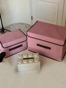 2pcs/1pc Foldable Storage Basket, Underwear, Socks, Clothes Portable Storage Box, Dustproof Moisture-Proof Wardrobe Storage Box, Non-Woven Fabric Storage Basket, Multi-Functional Storage Basket - View 5