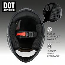 Casco Motocicleta Integral Con Visera Doble Certificado Dot - Blanco - Ver 4