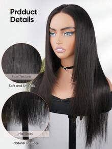 jessie's wig 预剪裁 4x4 蕾丝波浪层次剪裁无胶假发，带刘海，真人发，即戴即走，180% 密度，100% 真人发 - SNatural - 查看 4