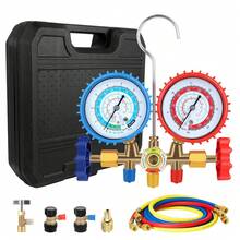4 CFM 1/3HP Vacuum Pump HVAC Manifold Gauge Set AC A/C Refrigeration Kit US - Combo Air Vacuum Pump - View 4