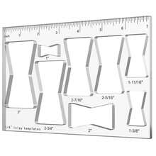 Juego de 8 plantillas de router para trabajos en madera - Diseños de incrustación de mariposa, estrella y lazo de moño de acrílico, perfecto para manualidades y proyectos DIY, artículos esenciales para manualidades | Incrustación decorativa | Acrílico duradero, plantillas para trabajos en madera - A - Ver 2