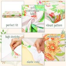 Spiareal - 8 fundas de cojín impermeables para sofá y patio funda de cojín para exteriores incluye 4 respaldos y 4 cojines fundas de asiento de sofá protector de muebles flor - Flor - Ver 4