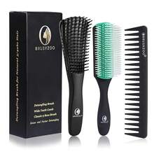 Hair Brush For Curly Hair, Detangler Brush For Natural 3/4abc Hair Easier And Faster Detangling For Women, Men & , Gre1en - 格林 - 查看 2
