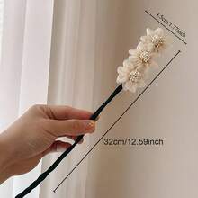 1个雪纺花朵发髻器，花朵发髻造型工具，蓬松发髻造型工具，发饰 - 多色 - 查看 4