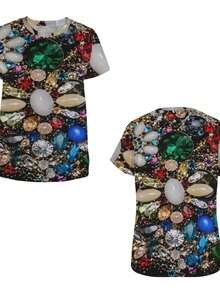 Women 3D Printed T Shirt Casual Crewneck Short Sleeve All Over Graphic Breathable Comfortable Top Perfect For Daily Streetwear Year Round Fashion Upgrade Your Wardrobe - 彩色 - 查看 7