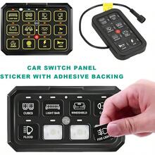 120PCS Car Switch Panel Sticker, Auto Console Switch Label Decal Kit Panel Button Stickers, Rocker Toggle Switch Decals, Text Sticker Car Dashboard, Truck, Boat, RV - 預設 - 查看 4