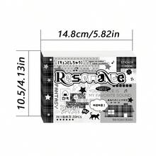 Stiker Teks Lipat Dua Warna M5, Gaya , Lucu, Serbaguna, Bahan Scrapbook, Buku Stiker Dekoratif DIY - 1 Set - View 2