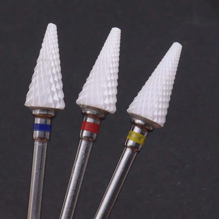 Easy Nail 1/3Pcs Cone Ceramic Nail Drill Bit – Multi-Purpose Nail Bit For Removing Gel Polish, Cuticle Care & Nail Surface Smoothing