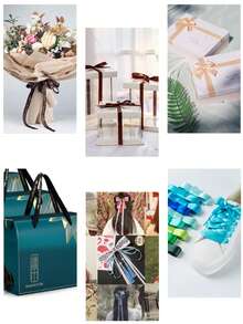 1 Roll Heart Pattern Gift Ribbon, Modern Polyester Ribbon Suitable For Home, Party, School, Valentine's Day - View 6