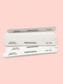 50支装专业直柄木质指甲锉，180/240目，薄型指甲锉，用于美甲，一次性使用，干净且经济实惠 - 淺灰色 - 查看 4