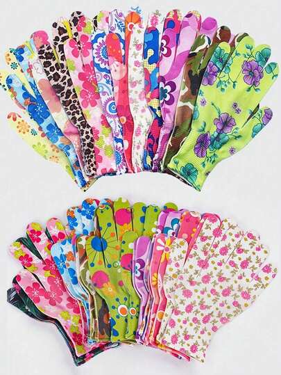 5 Pairs / 1 Pair Women's Flower Gardening Gloves, Anti-Slip Grip Gardening Work Gloves, Comfortable Anti-Slip Gloves For Gardening, Spring Gift