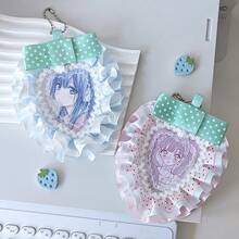 Giá đựng thẻ/ảnh hình cánh thiên thần dâu tây thủ công - Tự làm giá đựng thẻ/ảnh nhỏ bằng ren dâu tây - Thích hợp để trang trí bàn làm việc trong phòng ngủ, đựng đồ, treo ảnh trong ba lô. - Hình chữ nhật - Xem 3