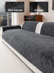 1pc Waterproof Sofa Cover, Breathable And Soft, Machine Washable, Pet Friendly, Durable For All Seasons, Suitable For 1/2/3/4 Seater Sofa Armrest Backrest - Dark Grey - View 1