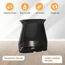 16/24/32/40 piezas Deslizadores de patas de silla, Protectores de piso redondos de color negro puro, Almohadillas para muebles, Protectores cuidadosos, Diseño de tapa negra, Patas de muebles antideslizantes, Pies ajustables, Almohadillas para muebles, Reutilizables y duraderos, Adecuados para sillas en comedor y cocina, Almohadillas de fieltro para muebles de piso de madera dura, Deslizadores de patas de silla - Multicolor - Ver 4